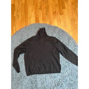 Pendleton Gray 100% Merino Wool Turtleneck Sweater Size L Petite